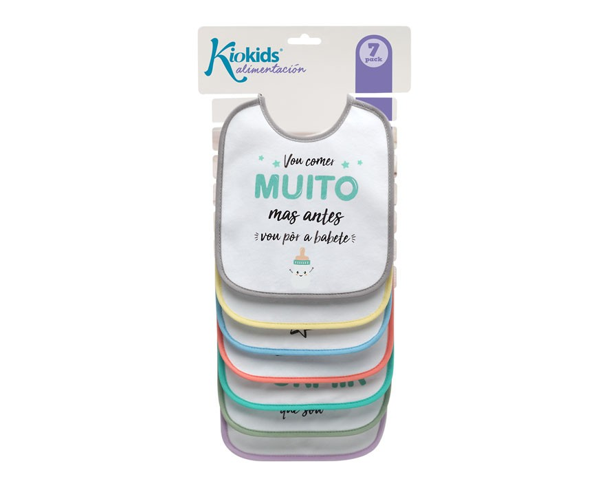 Conjunto 7 babetes com frases divertidas