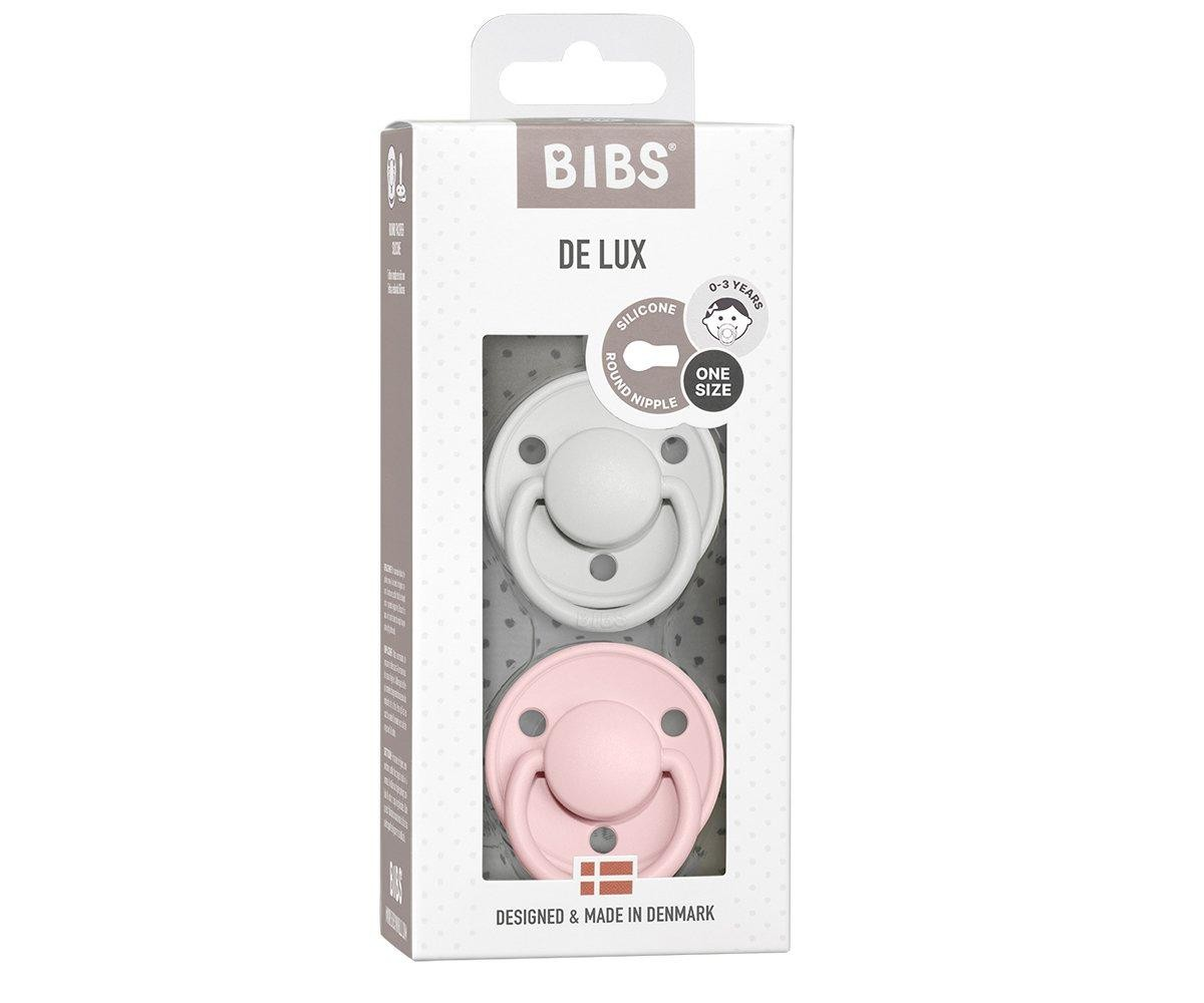 Pack 2 chupetas BIBS redondas Ivory/Pink 0-36 meses
