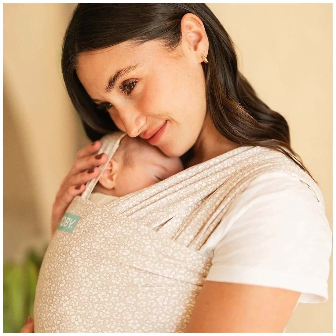 Sling porta-bebés Moby Wrap Classic algodão - Coastal blooms