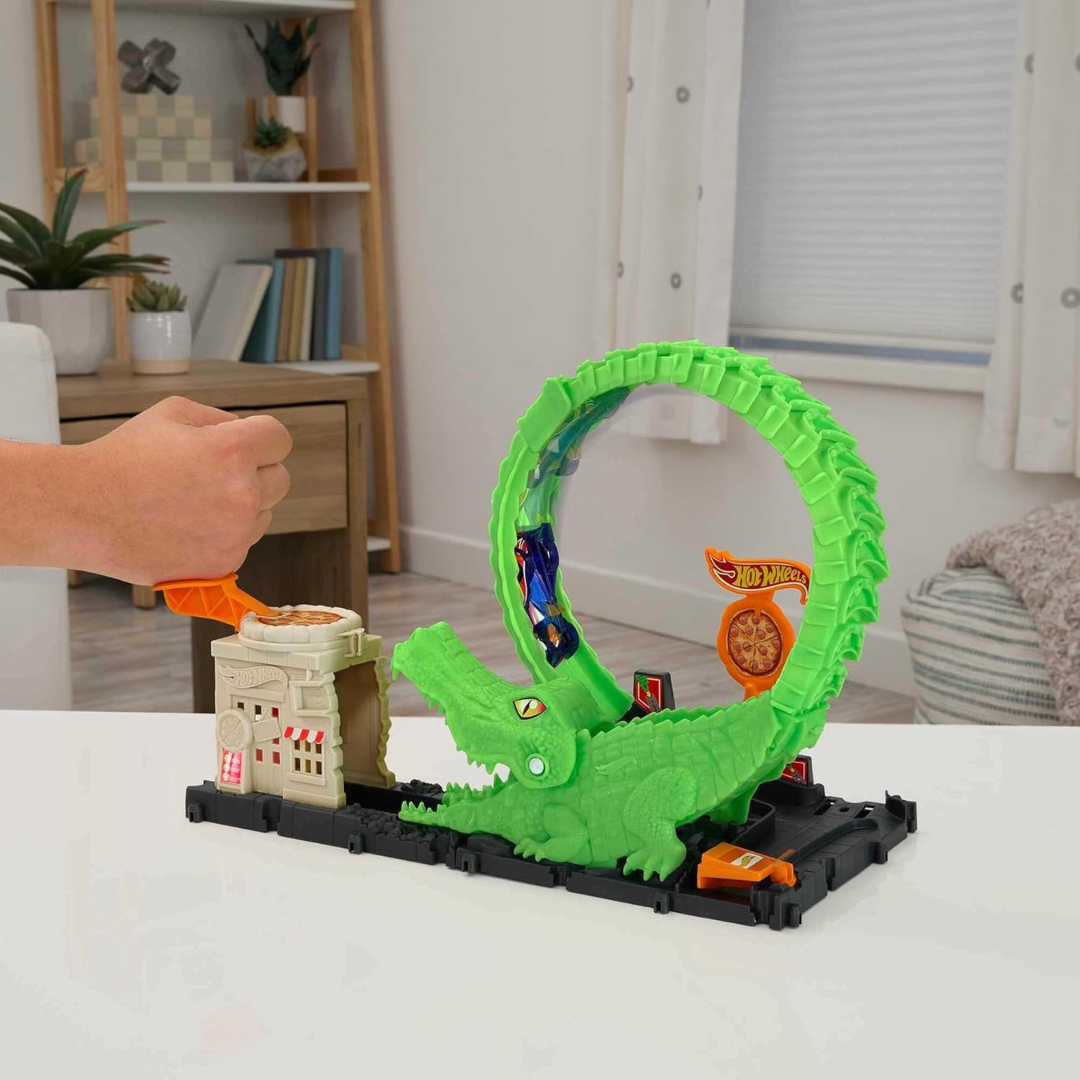 Hot Wheels City Looping de Ataque do Crocodilo
