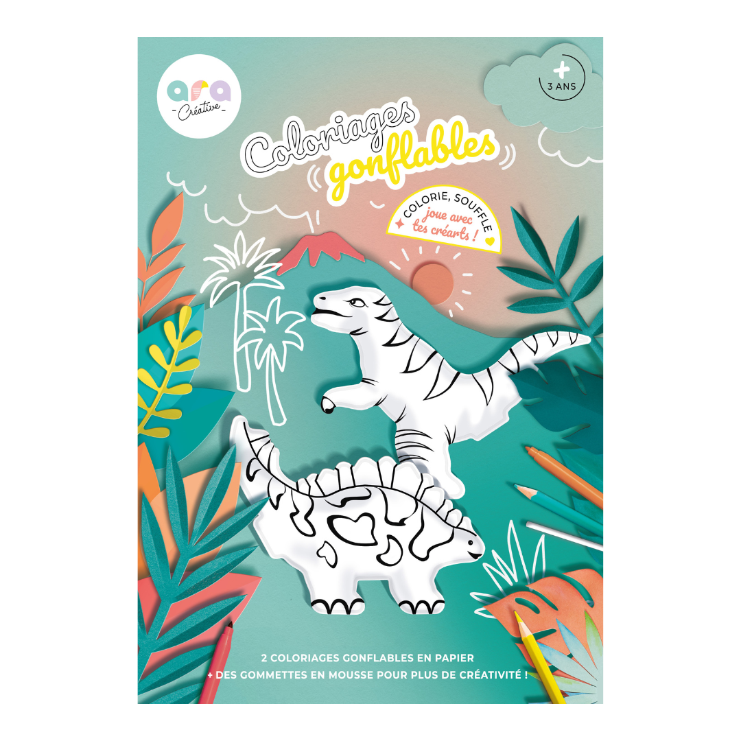 Desenhos insufláveis ​​para colorir - Dinossauros