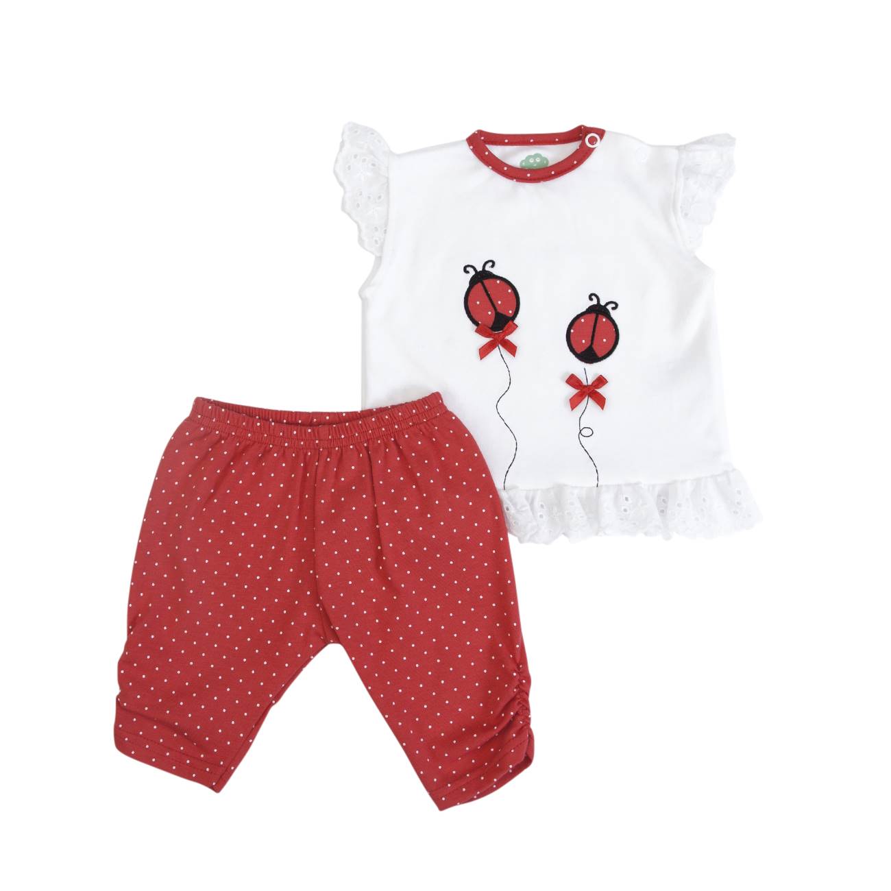 Conjunto túnica e leggings Joaninha 9-24 meses