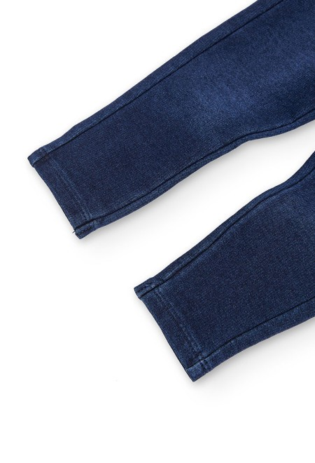 Calças de felpa denim menina Azul 12 meses - 8 anos