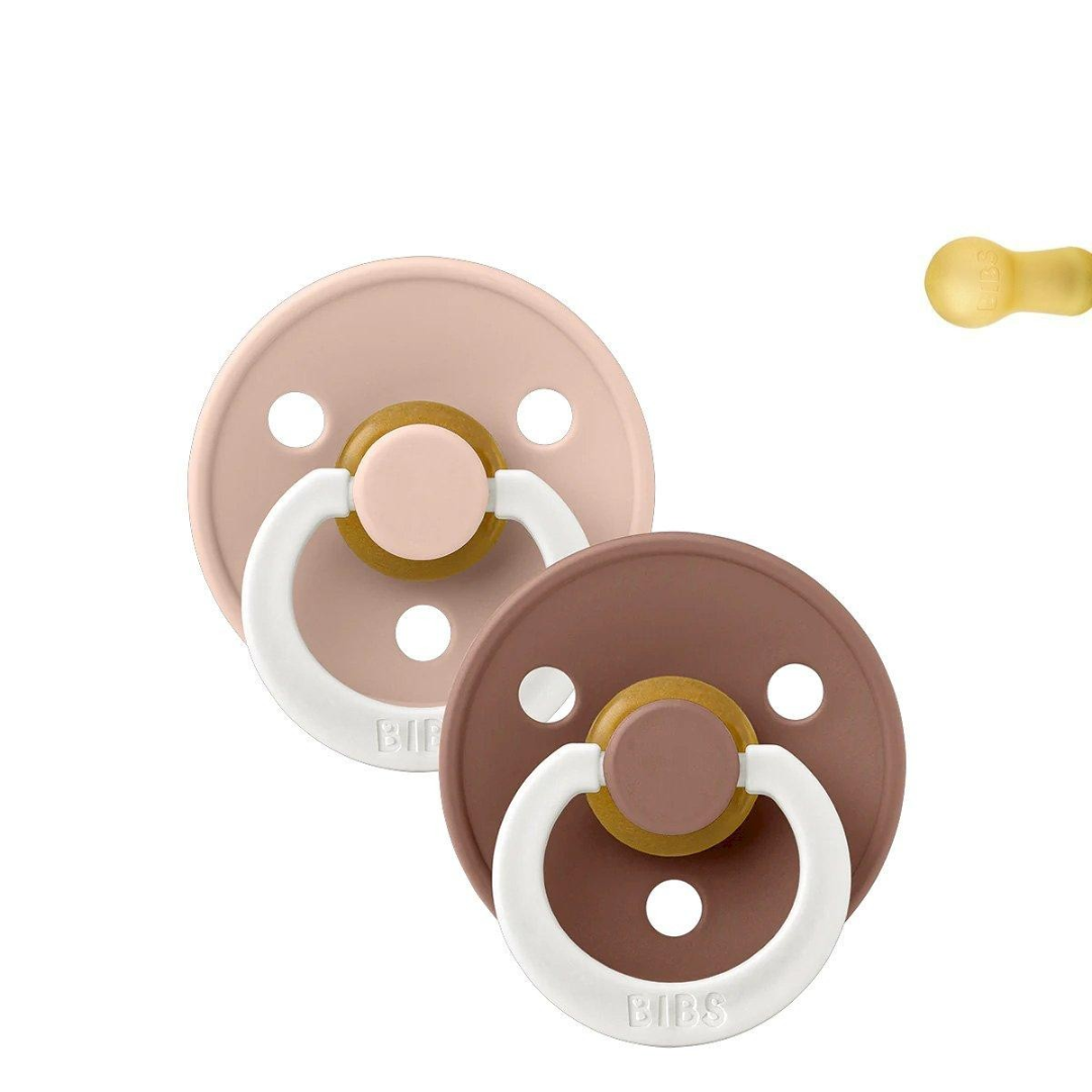 Pack 2 chupetas BIBS redondas Glow in the Dark 0-6 meses