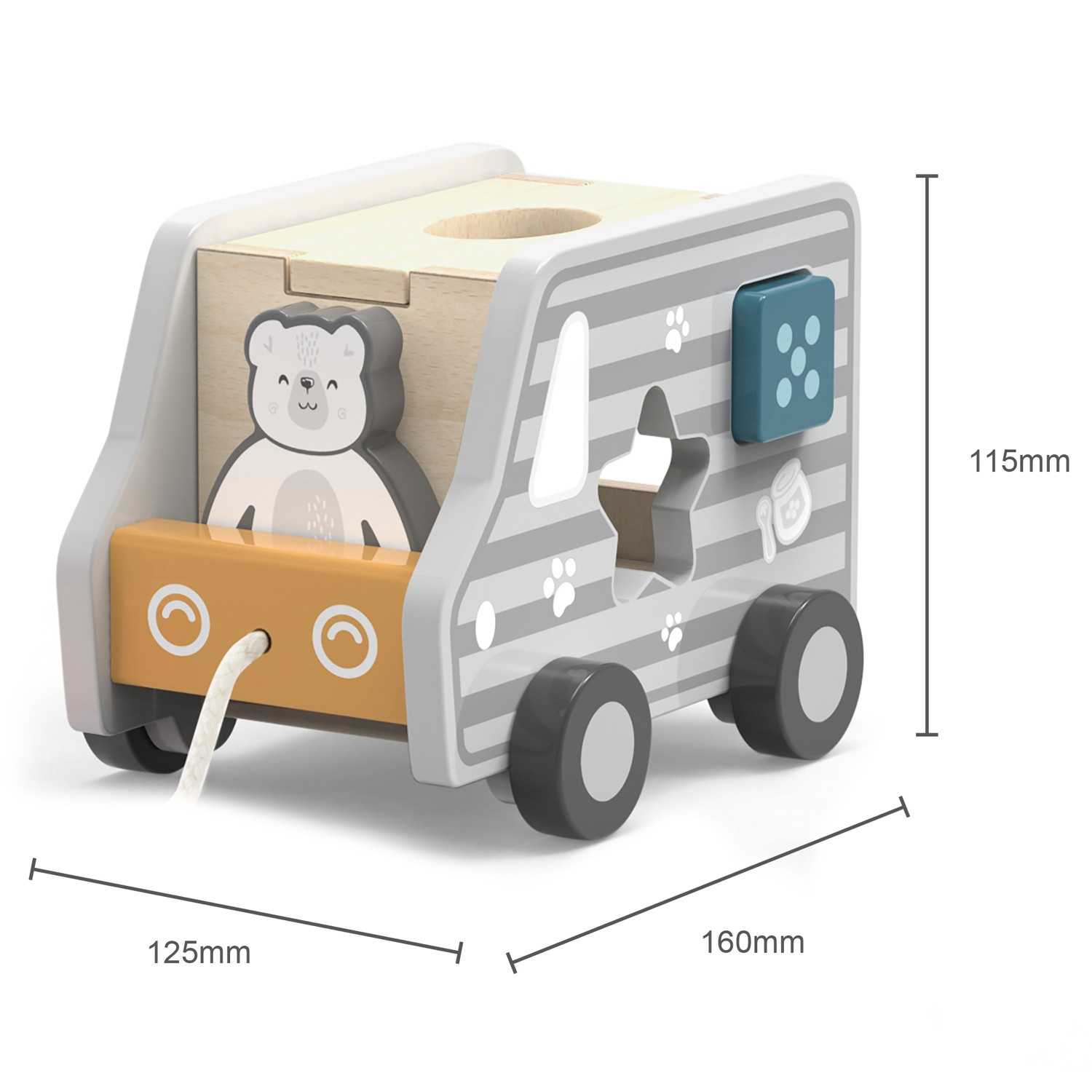 Camião classificador de formas Pull-along