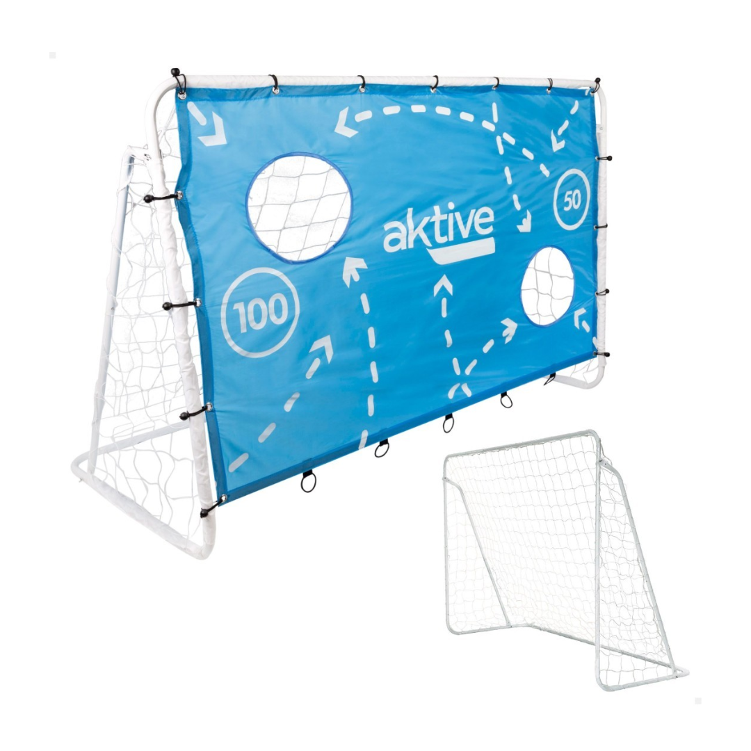 Baliza de futebol c/tela de treino 182x91x122cm