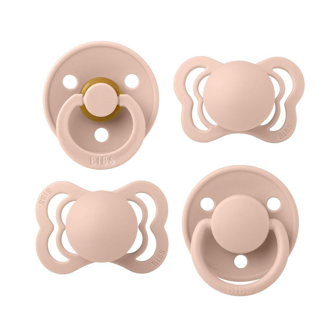 Pack 4 chupetas BIBS Try-it Blush 0-6 meses