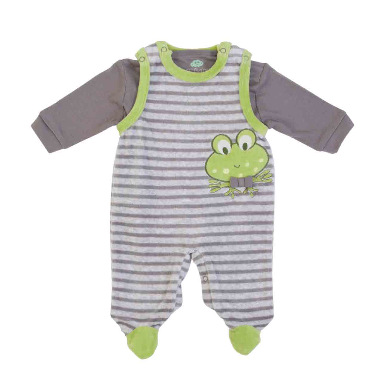 Conjunto jardineira e camisola Sapo - 1 mês