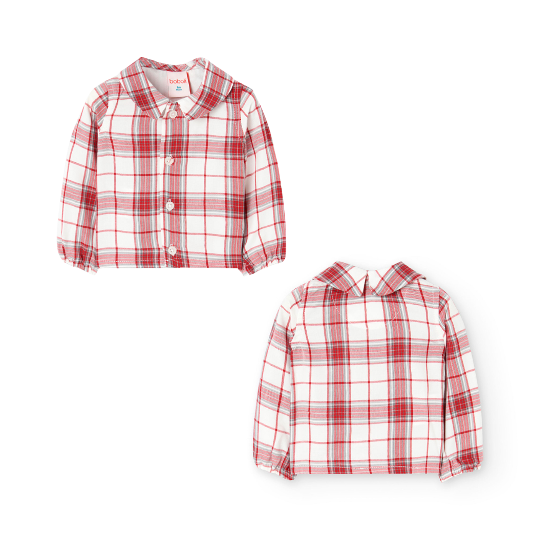 Conjunto jardineira e camisa xadrez 1-24 meses
