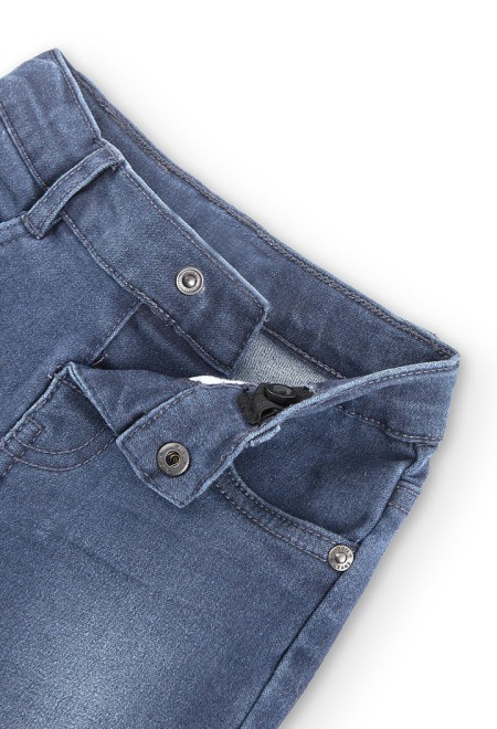 Calças denim elásticas menino Azul 12 meses - 8 anos