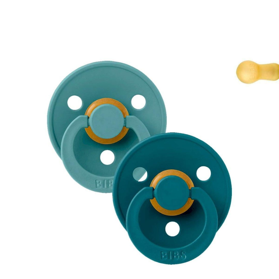 Pack 2 chupetas BIBS redondas Sea/ForestLake 6-18 meses