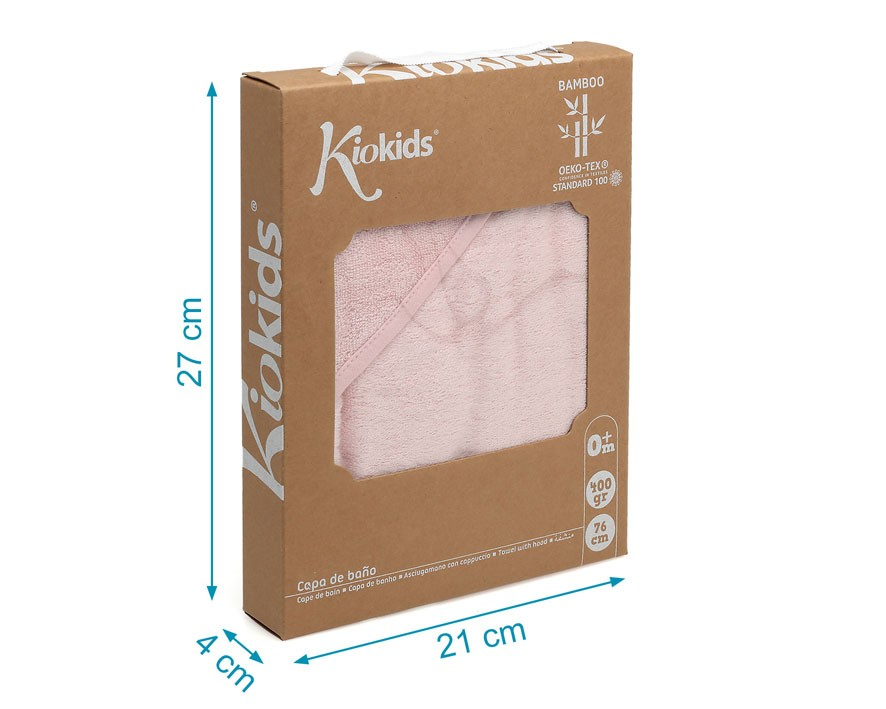 Toalha de banho bambu 100x100cm - rosa