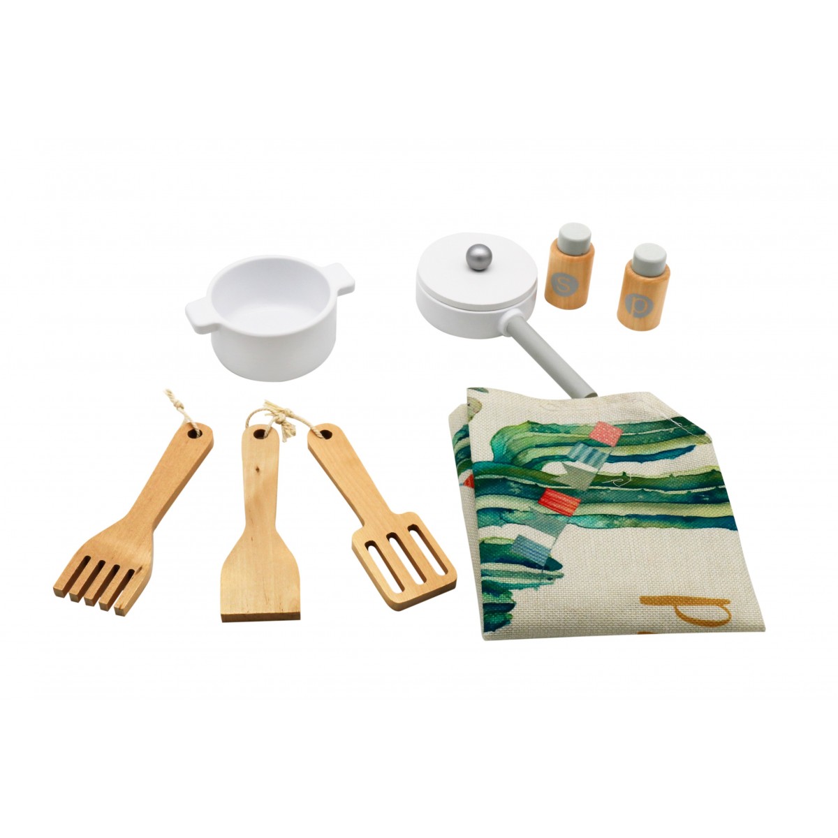 Cozinha em madeira - branca e cinza