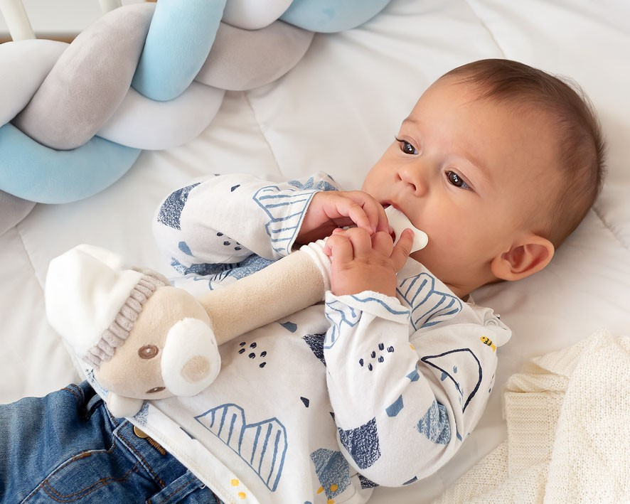 Chocalho Ursinho cri-cri com mordedor