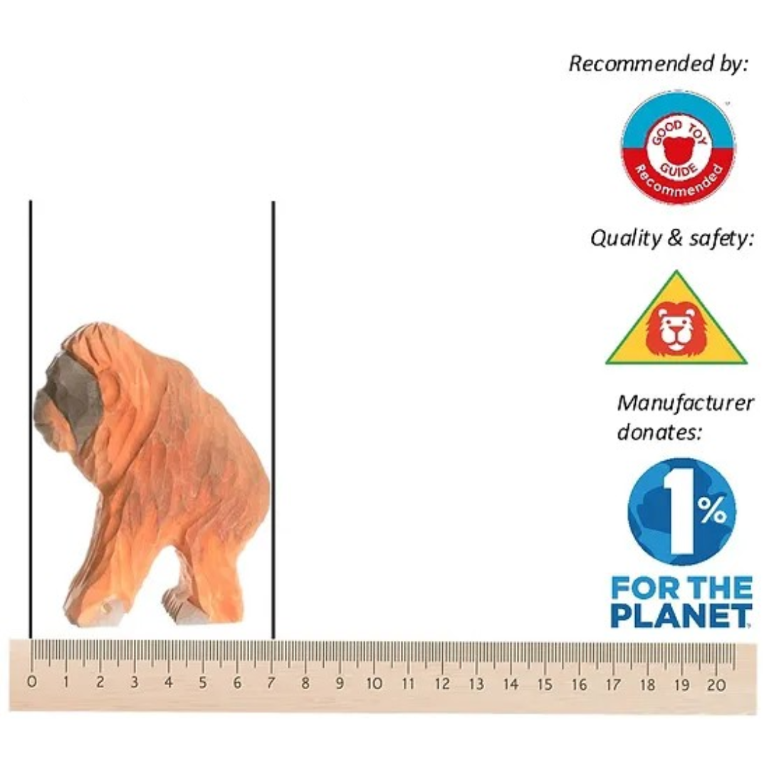 Orangotango em madeira