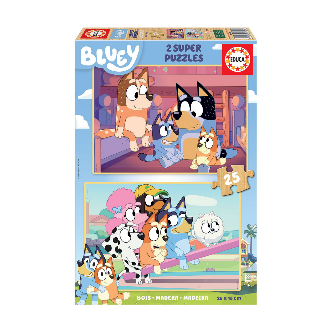 Puzzle Bluey 2x25 peças em madeira