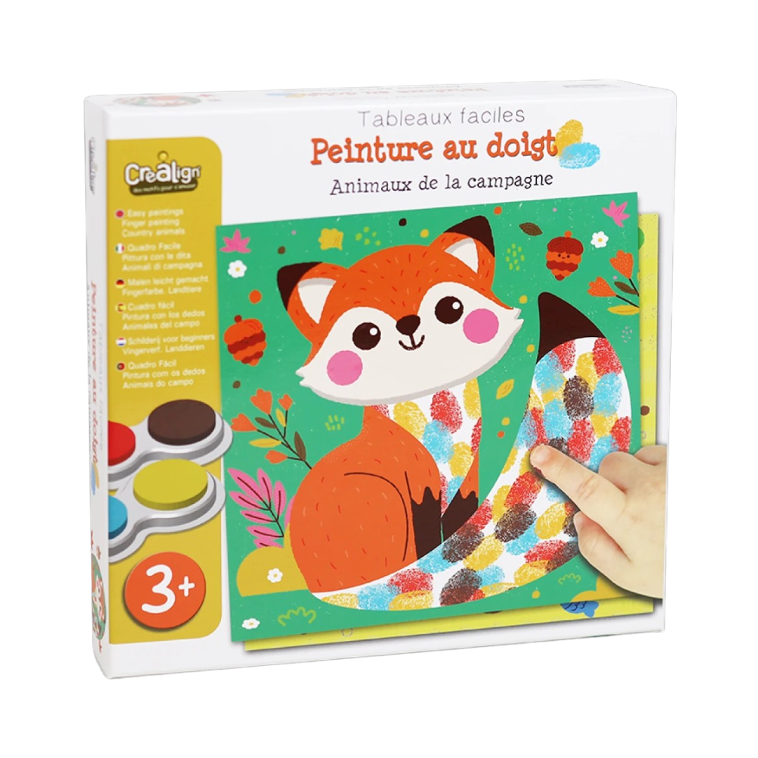 Pinturas a dedo - Animais da floresta