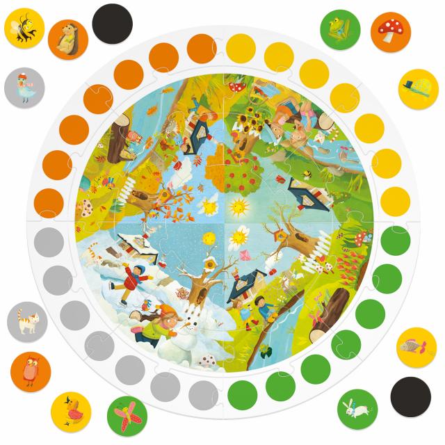 Puzzle Giant Round Estações 24 peças
