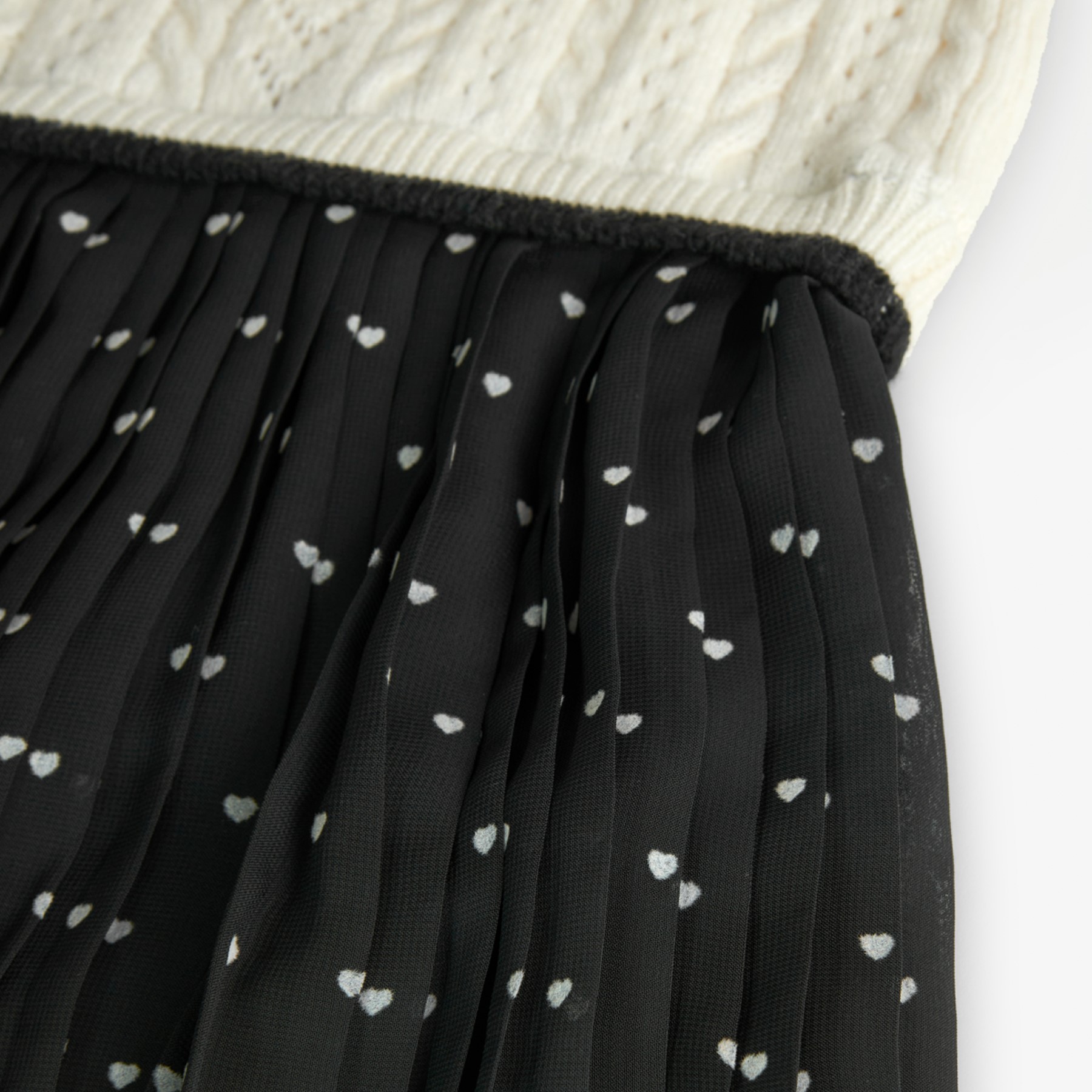 Vestido em malha Cru e saia em tule 6-12 anos