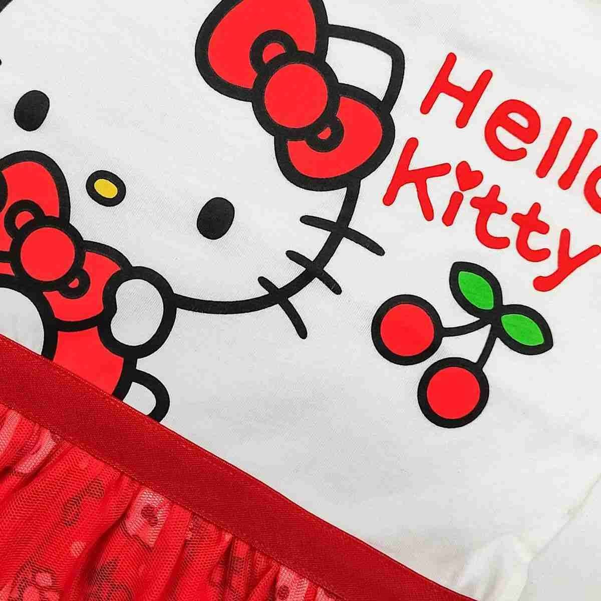 Vestido tule Hello Kitty 3-7 anos