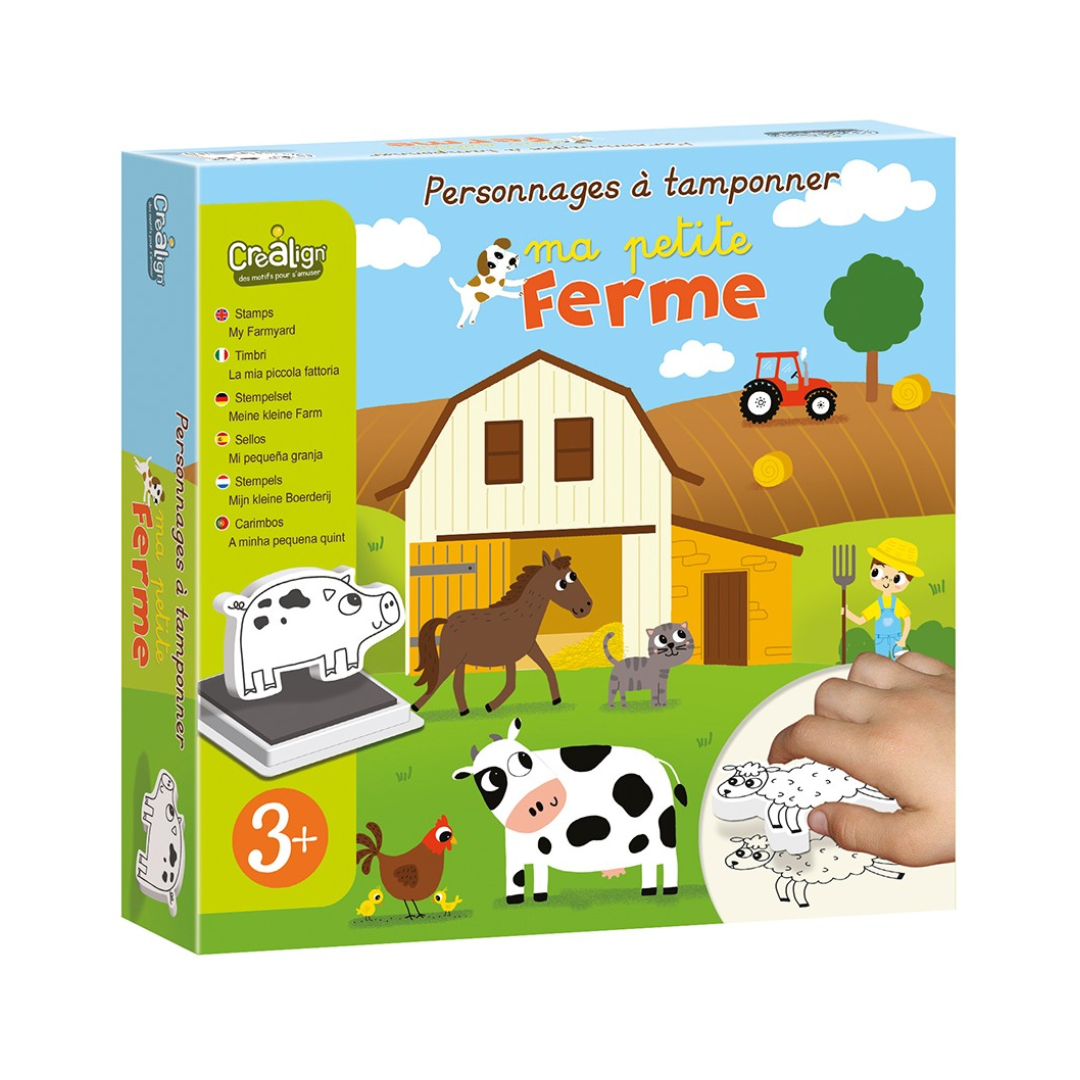 Jogo de carimbos e colorir - Animais da quinta