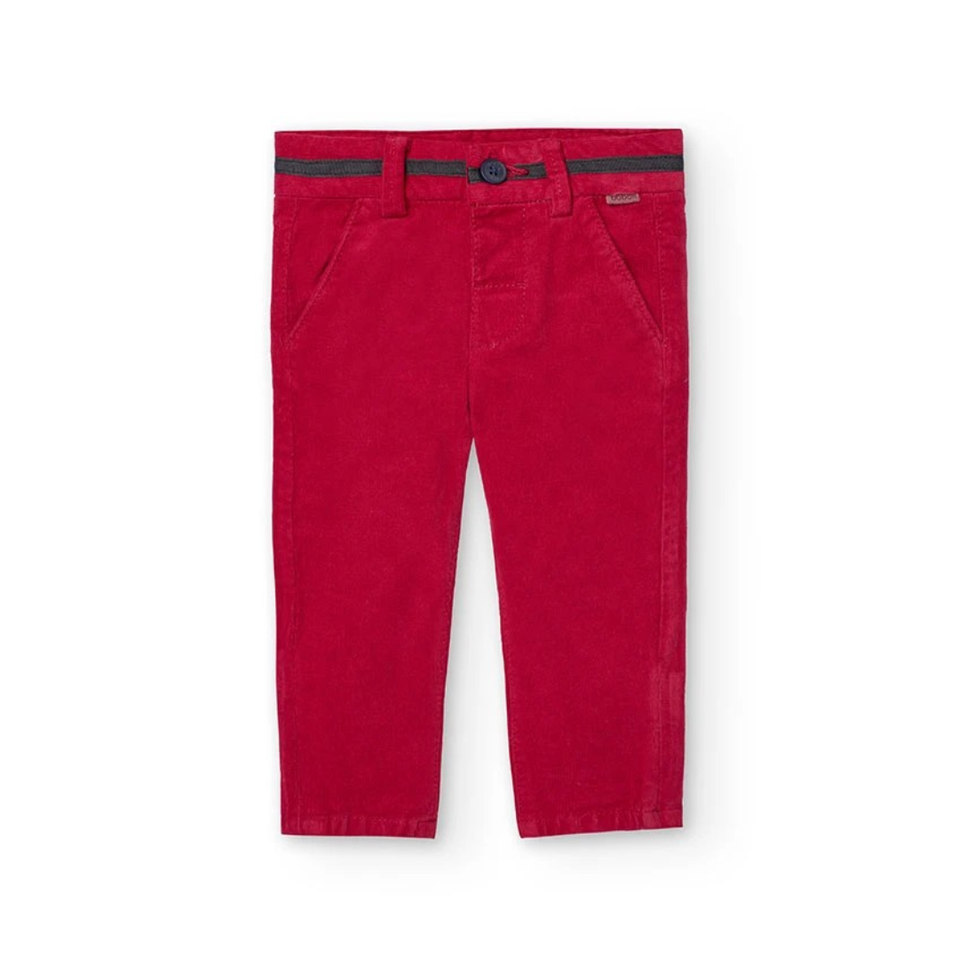 Calças bombazine vermelhas 12-36 meses