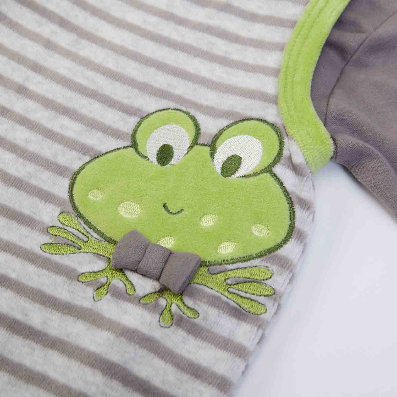 Conjunto jardineira e camisola Sapo - 1 mês