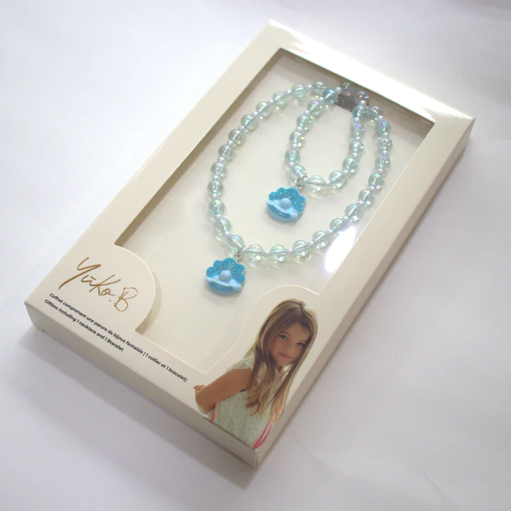 Gift Box Zoa Blue Tresor - colar e pulseira azul