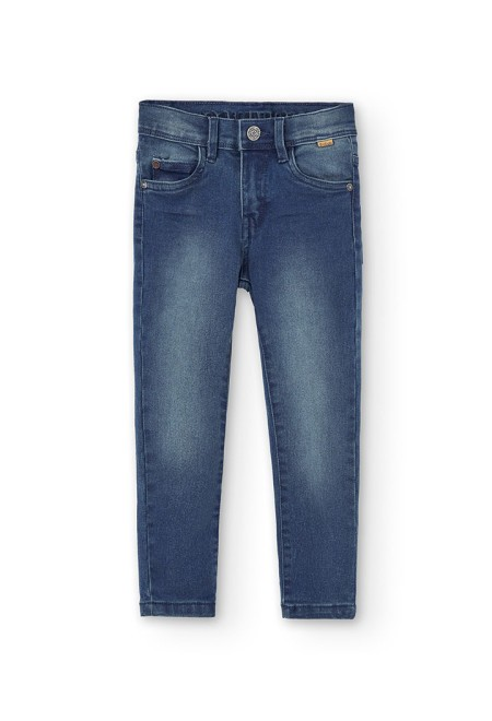 Calças denim elásticas menino Azul 7-12 anos