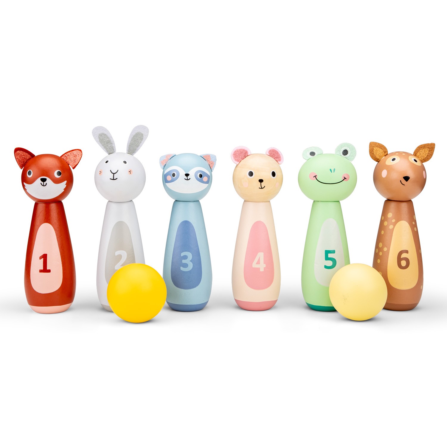 Jogo Bowling de Animais em madeira