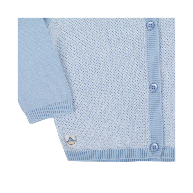 Casaco malha azul 1-9 meses