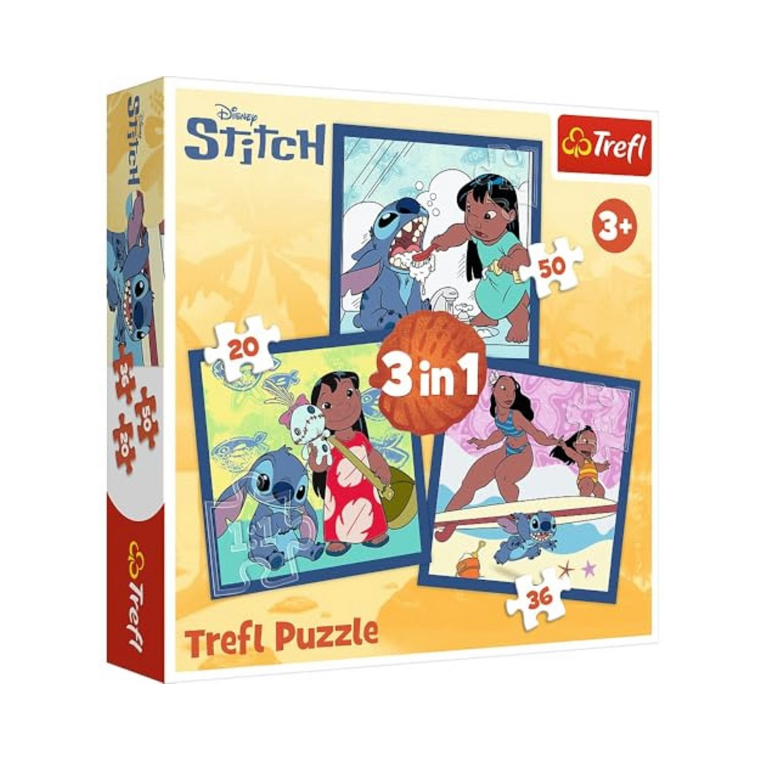 Puzzle 3 em 1 Lilo & Stitch