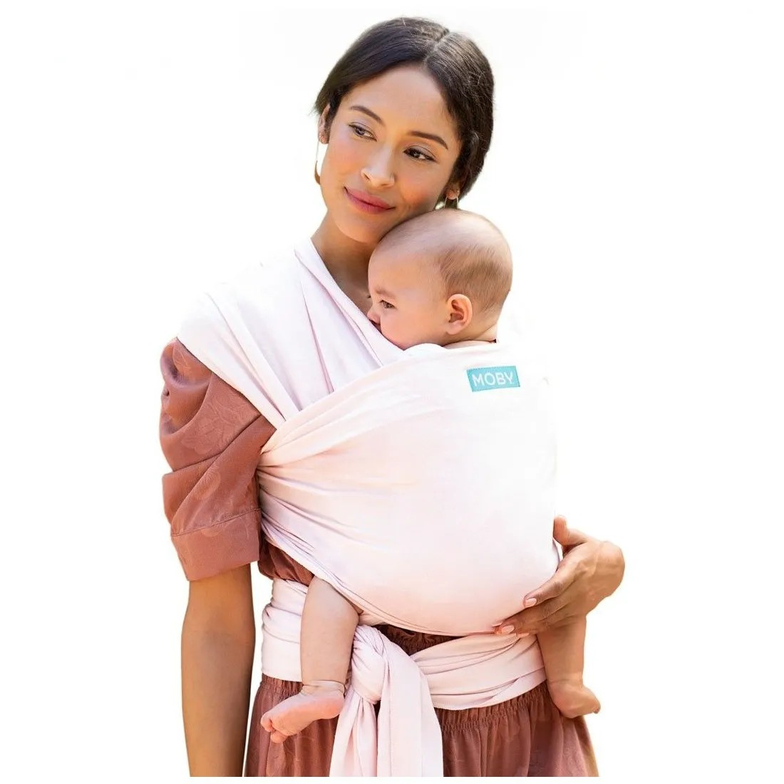 Sling porta-bebés Moby Wrap Classic algodão - Rose quartz