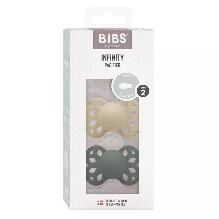 Pack 2 chupetas BIBS simétricas Vanilla/Pine 6-18 meses