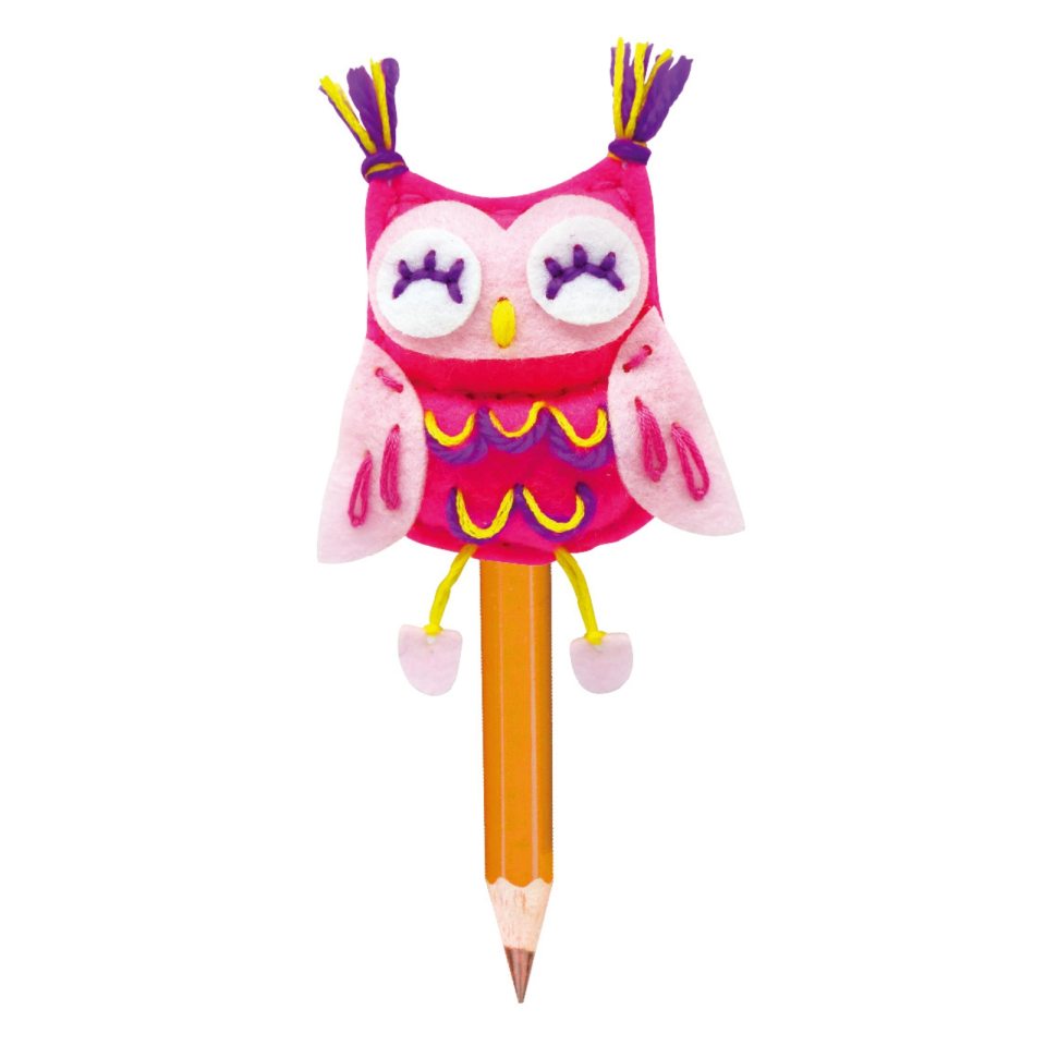 Cópia de Topper de costura para lápis DIY - Coruja