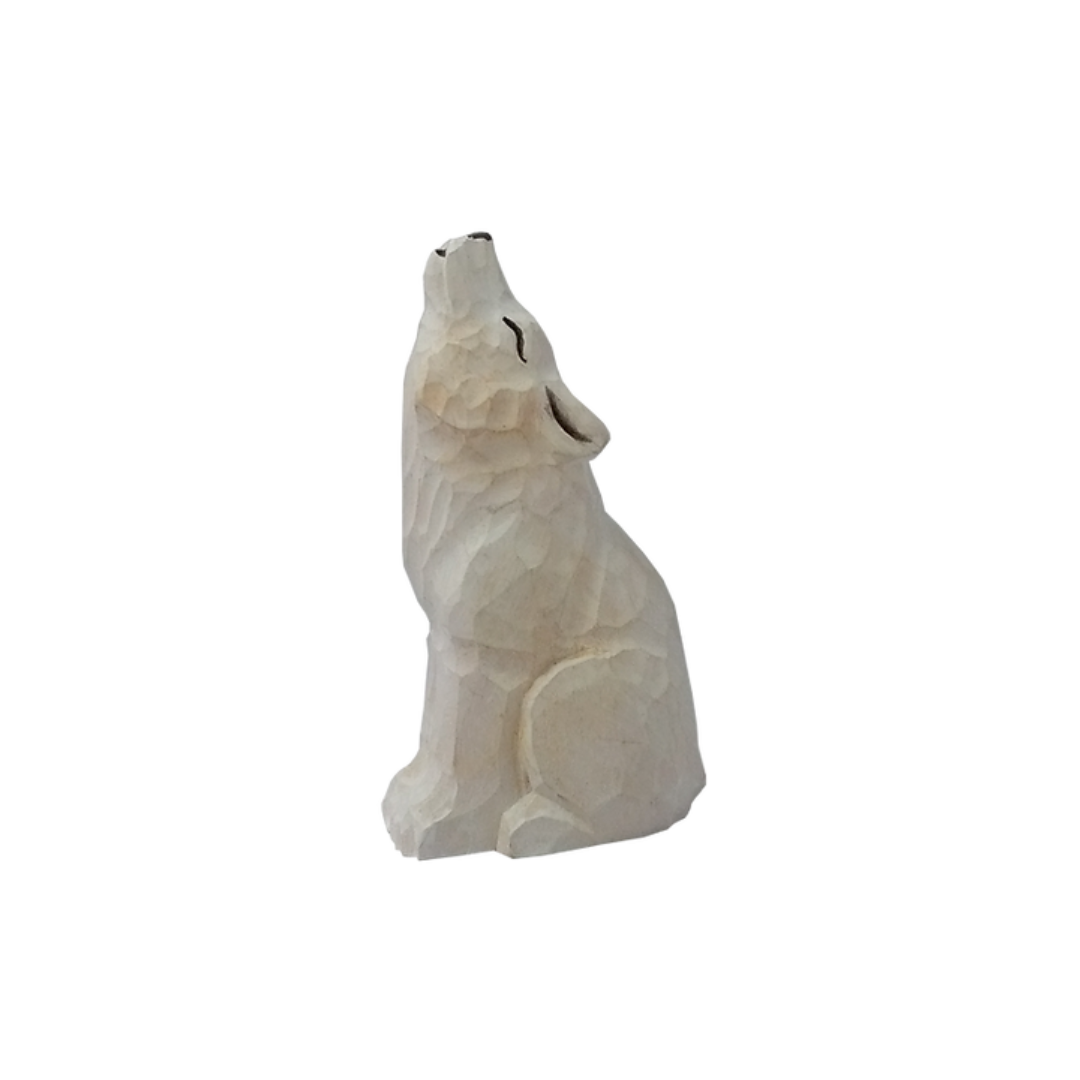 Lobo ártico em madeira