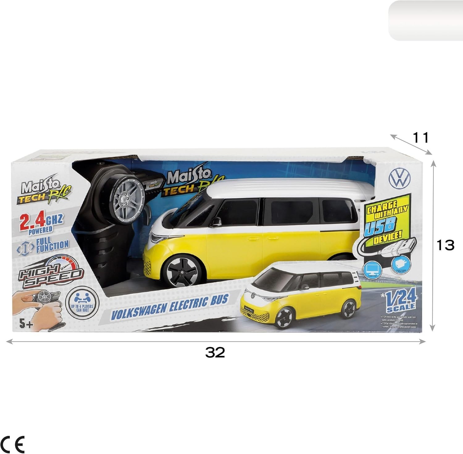 Carro Volkswagen Electric Bus RC 1:24