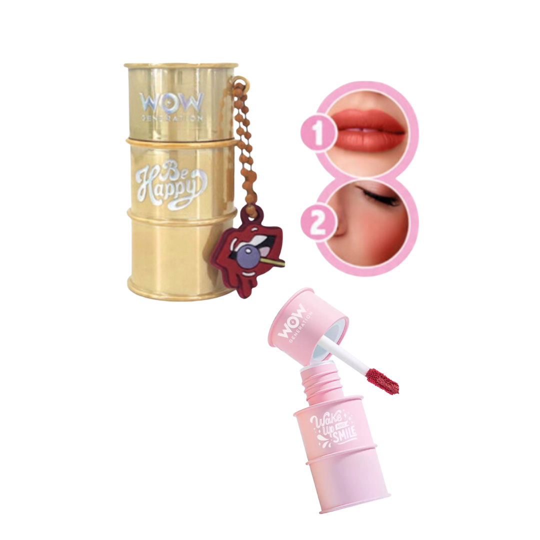 Blush e Batom 2 em 1 WOW