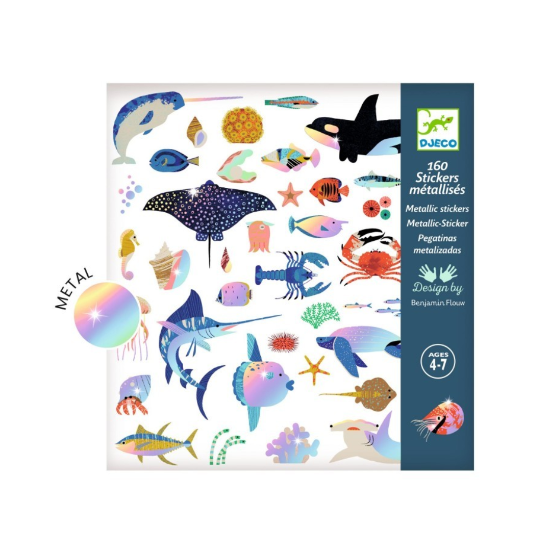 Oceano - 160 Autocolantes metalizados