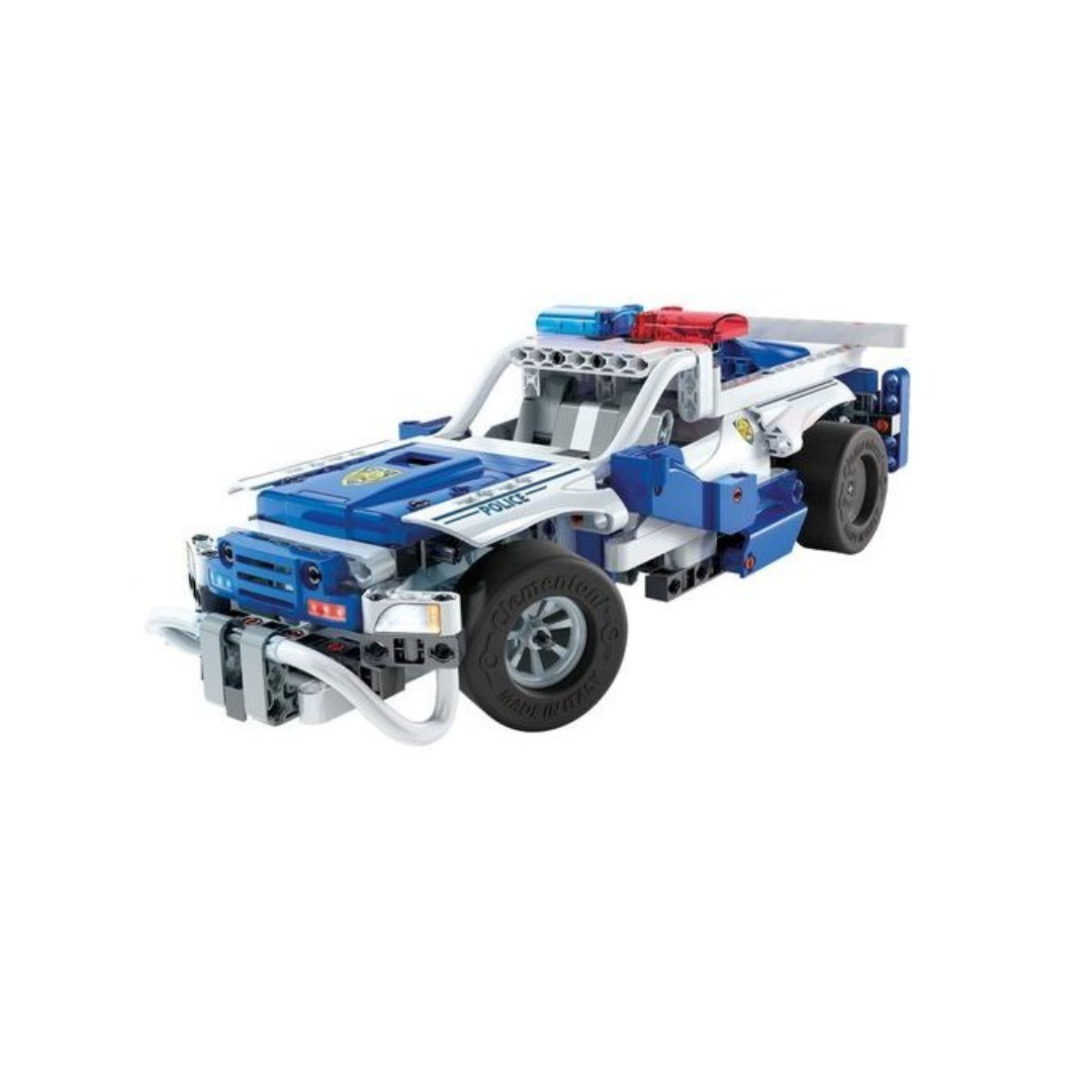 Laboratório de mecânica carro de polícia telecomandado