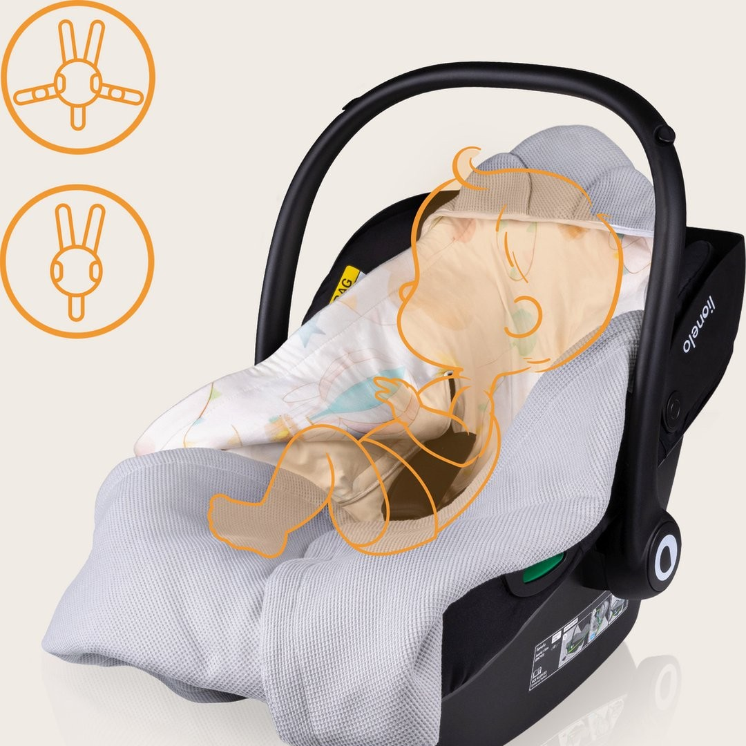 Manta de aquecimento para cadeira auto Cinza