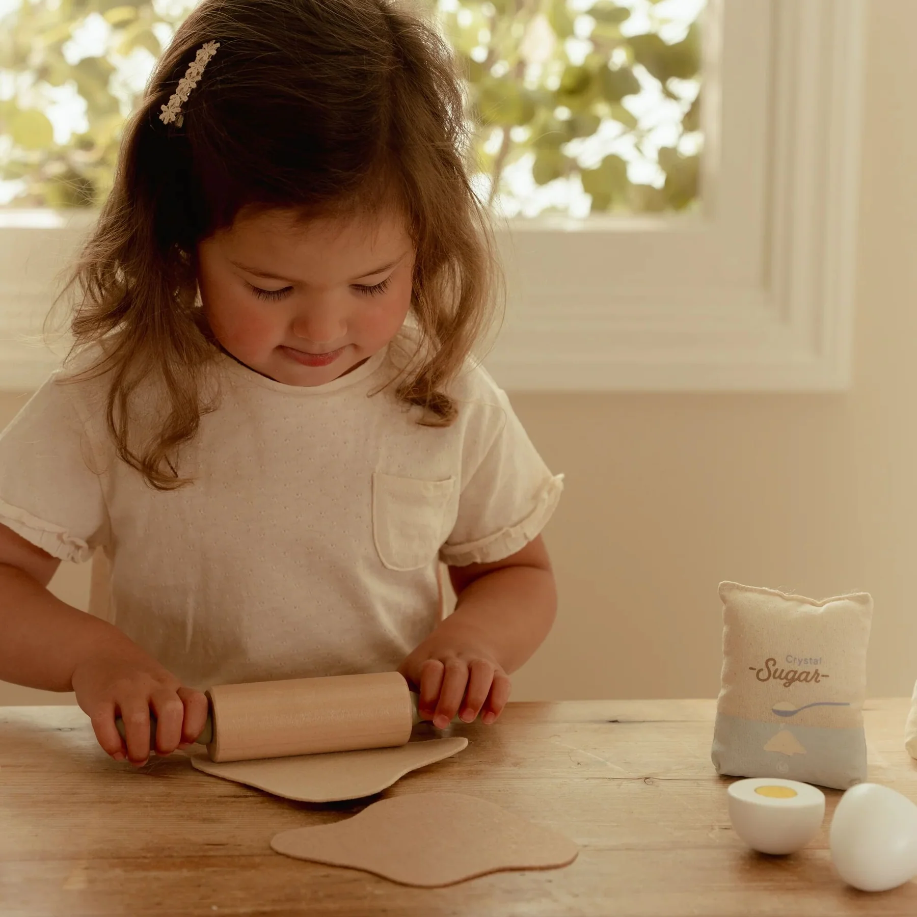 Conjunto de pastelaria em madeira
