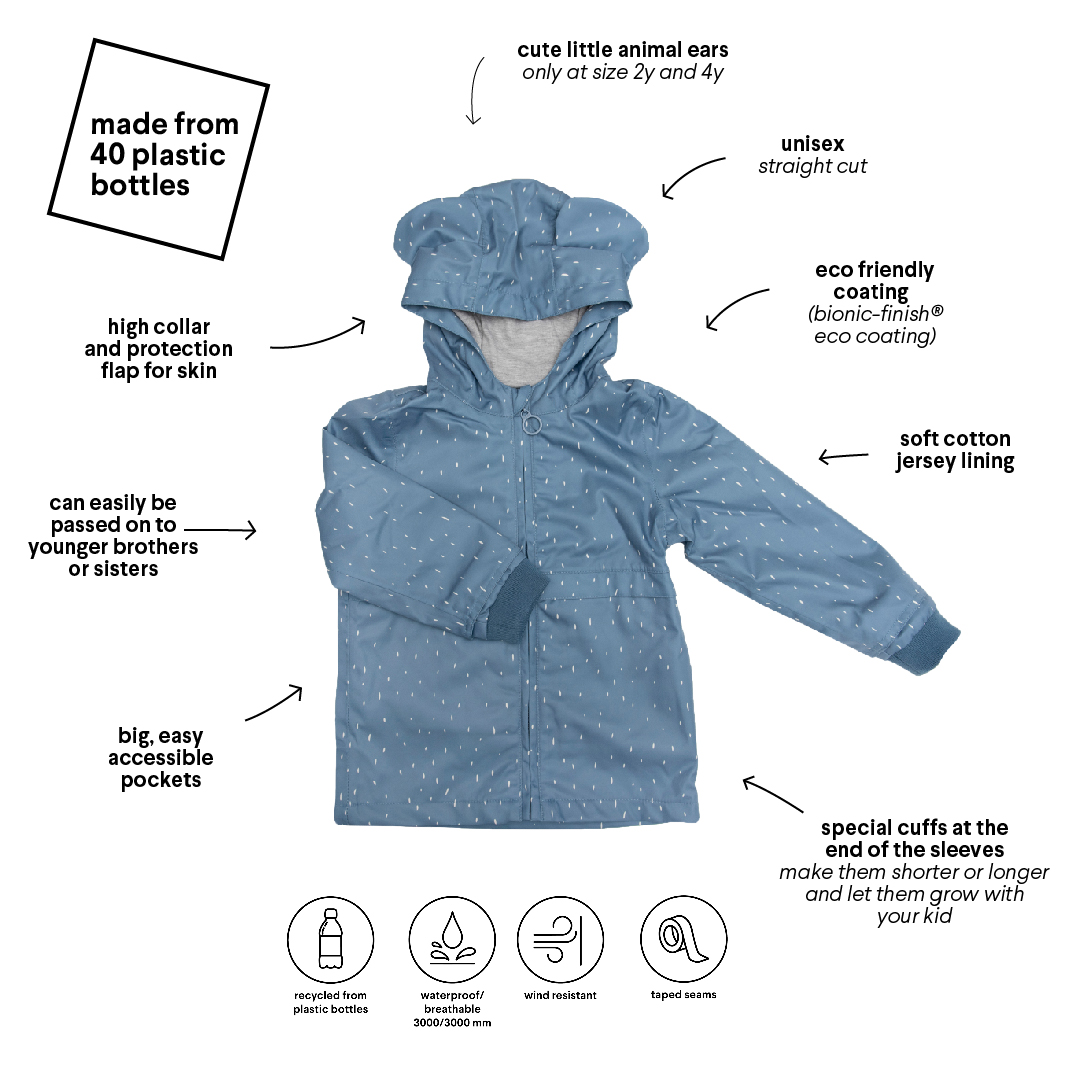 Casaco impermeável Mrs.Elephant 2-8 anos