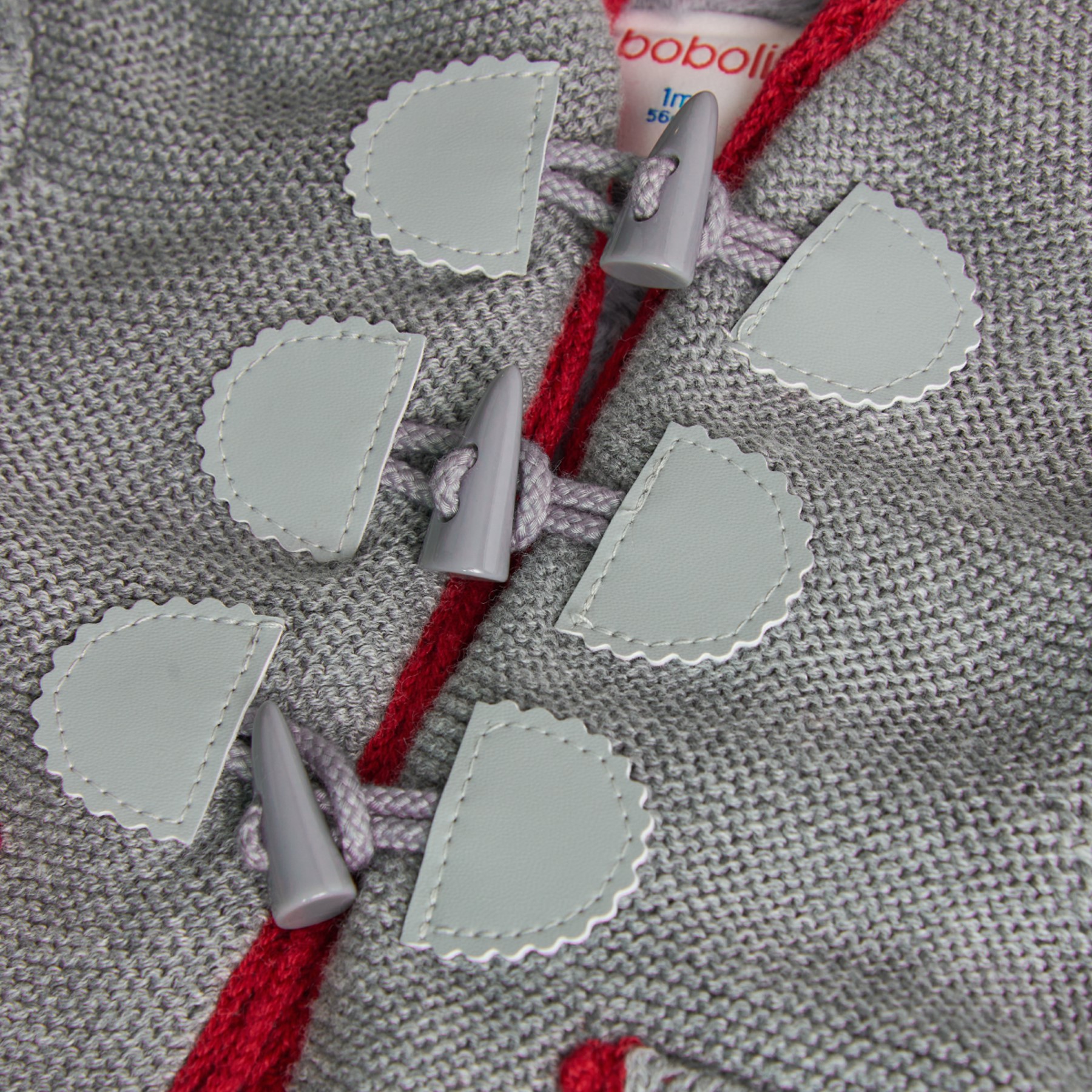 Casaco de tricô com capuz Cinzento 1 mês - 2 anos