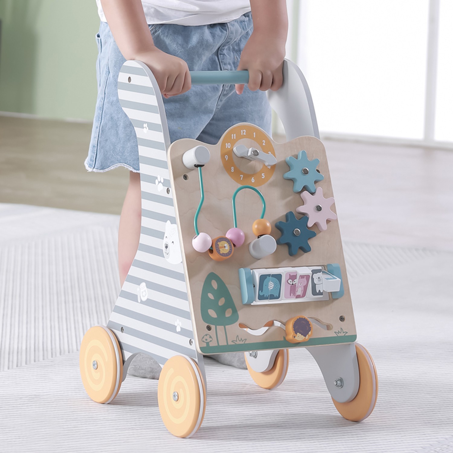 Andador com atividades em madeira PolarB