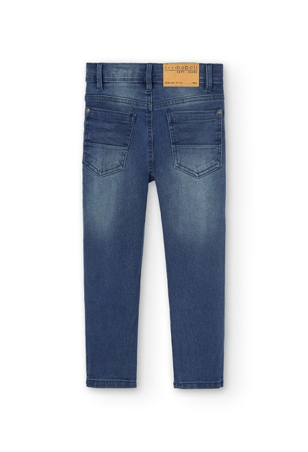 Calças denim elásticas menino Azul 7-12 anos