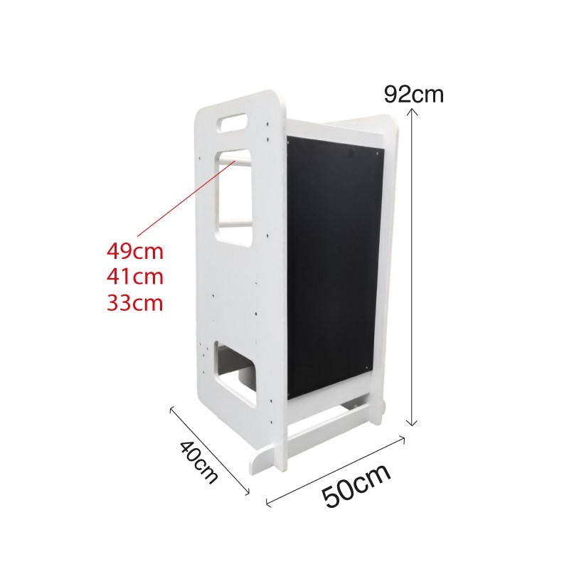 Torre de aprendizagem Montessori - Branco ou Madeira Natural