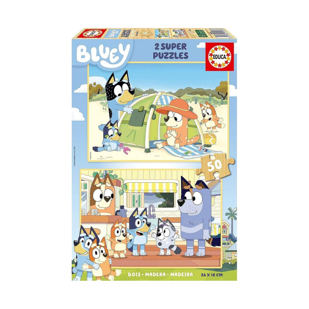 Puzzle Bluey 2x50 peças em madeira
