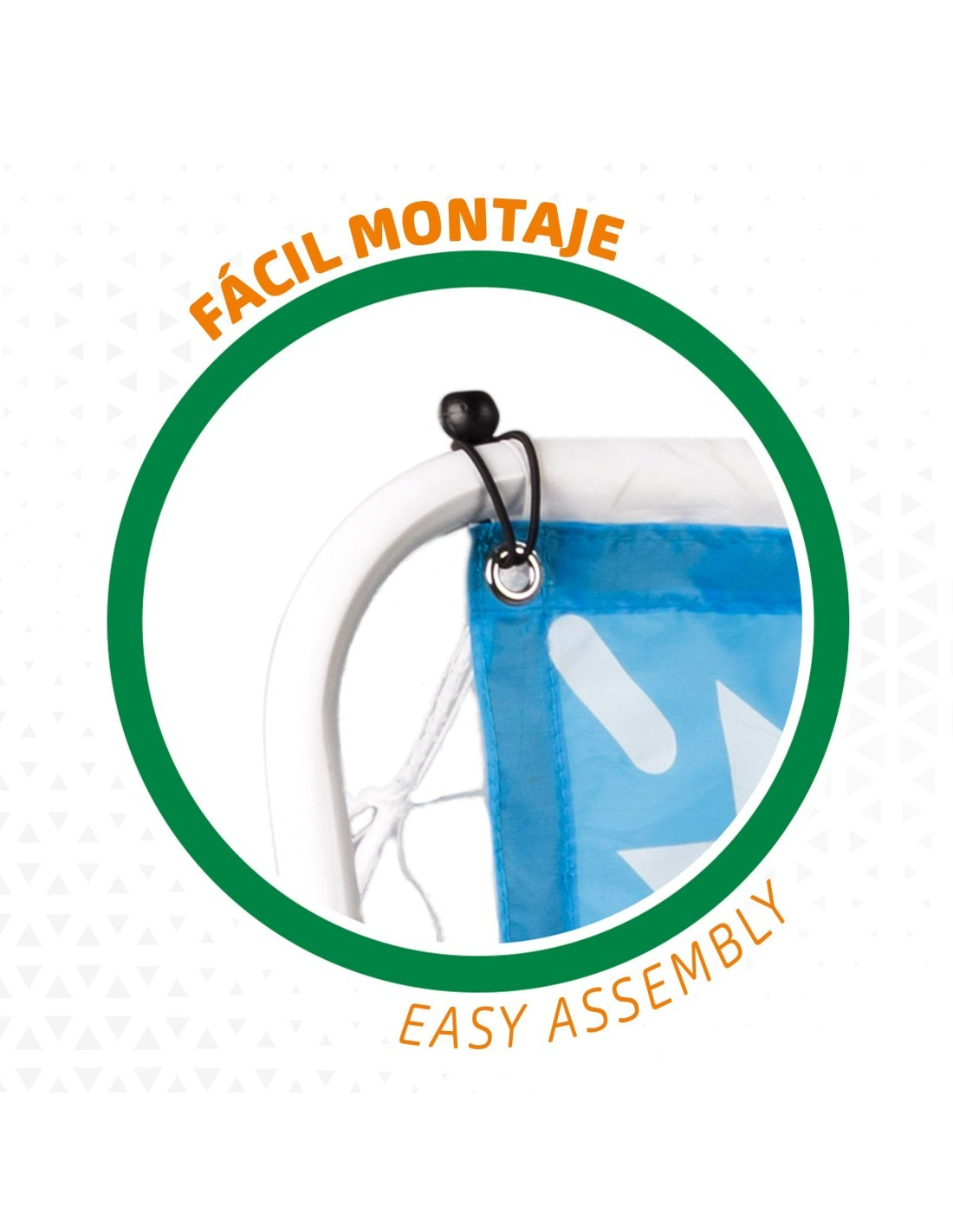 Baliza de futebol c/tela de treino 182x91x122cm