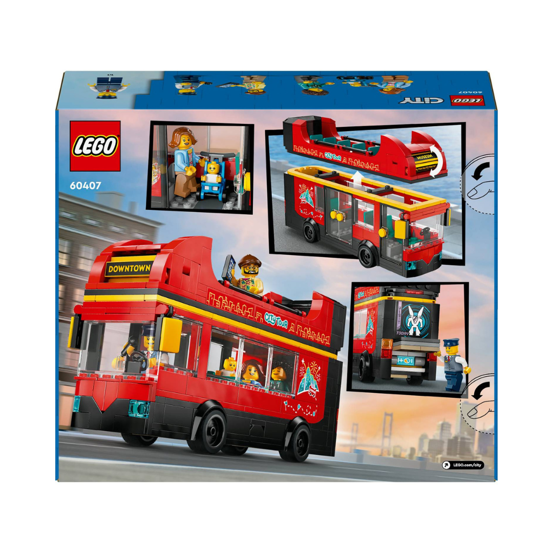 LEGO City 60407 - Autocarro turístico vermelho de 2 andares